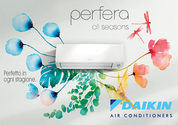 Arianova è lieta di presentarvi i climatizzatori DAIKIN Perfera all Seasons. Queste macchine non hanno bisogno di altre parole di presentazione...