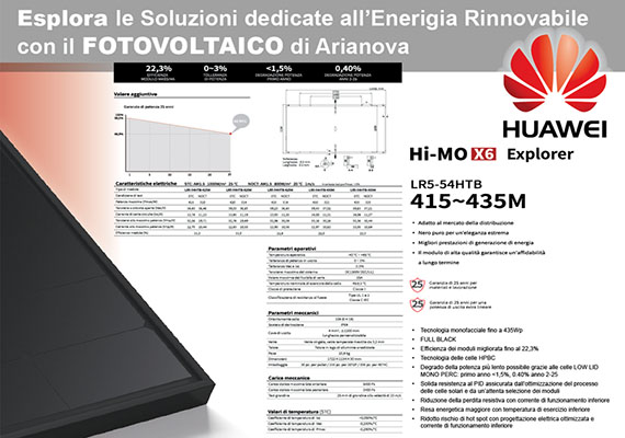 Arianova vi propone impianti ad ALTE PRESTAZIONI ENERGETICHE con BATTERIE di accumolo garantite 10 anni. Pensiamo a tutto noi, sopralluogo, progetto, installazione e pratiche burocratiche.